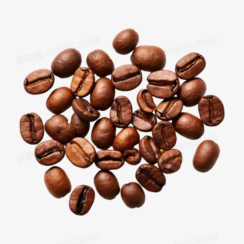 一堆散落的咖啡豆