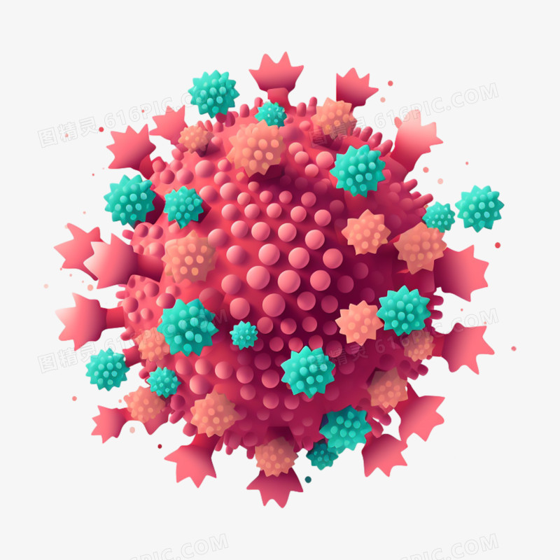 3D立体病毒概念图免抠元素