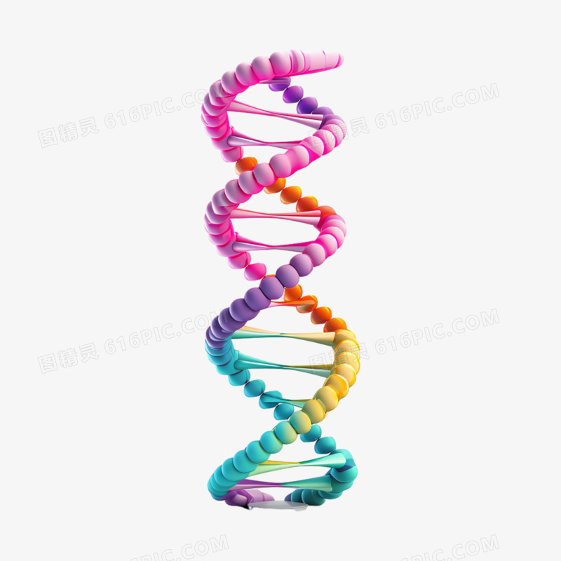 3D立体双螺旋DNA序列免抠元素