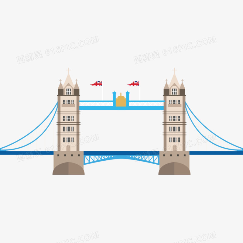伦敦塔桥矢量