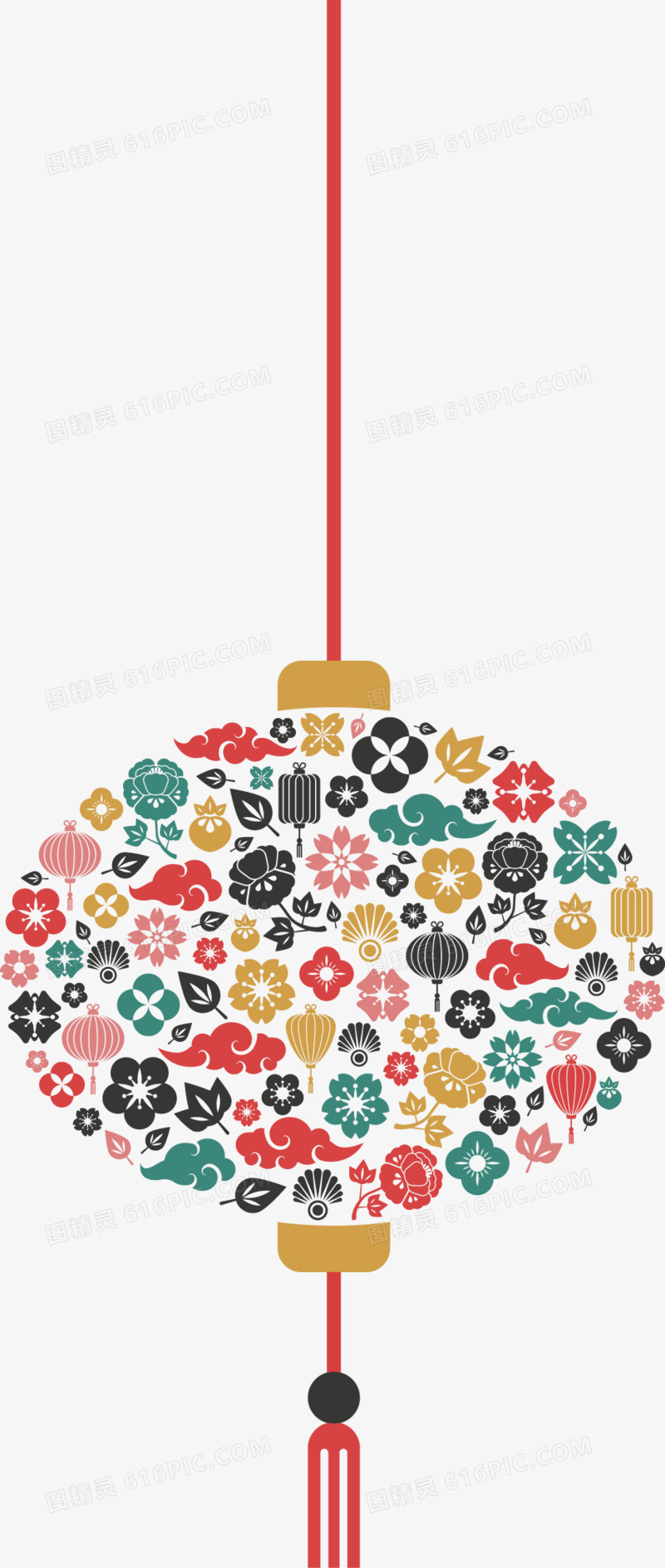 花卉灯笼