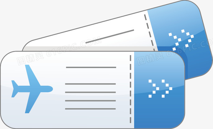 飞机票png矢量素材