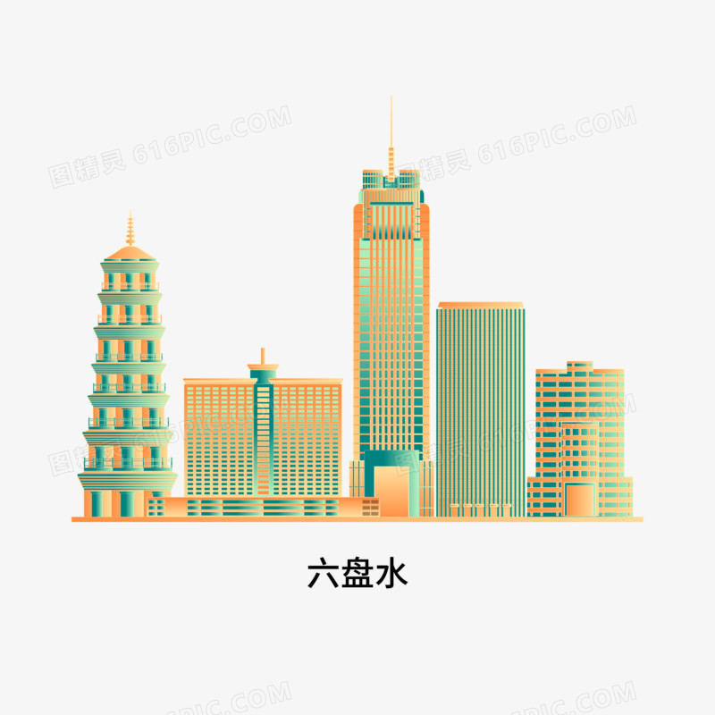 一组贵州代表性地标建筑套图合集素材四