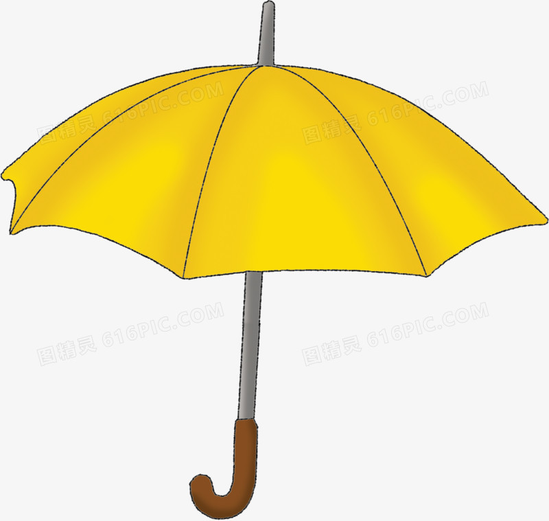 橙色漂亮卡通雨伞