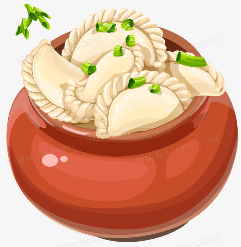手绘水饺