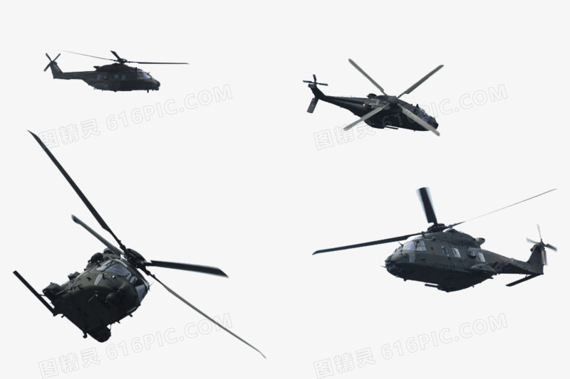 4架直升机