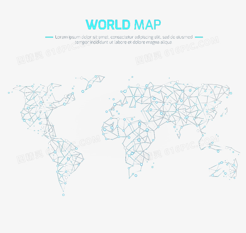 光点连线世界地图
