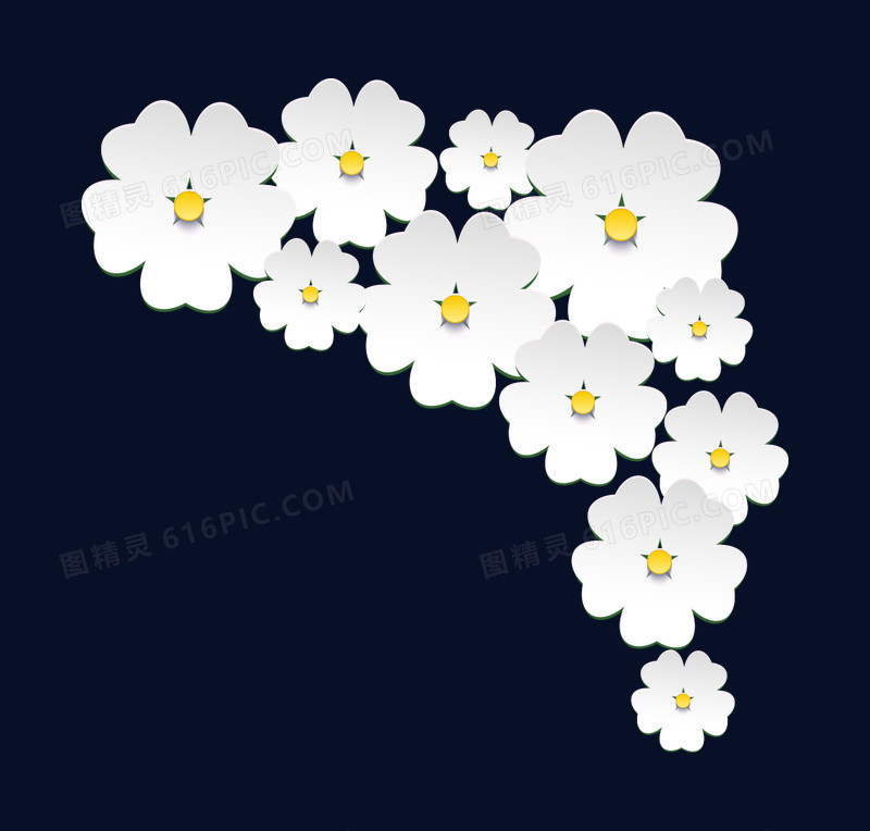 矢量立体花朵