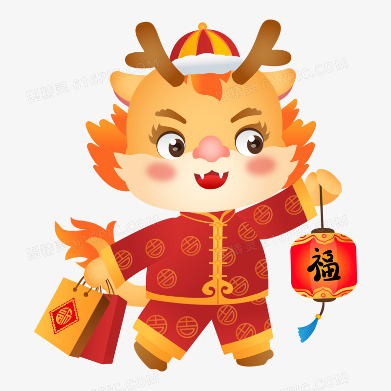 龙一家人买年货春节一