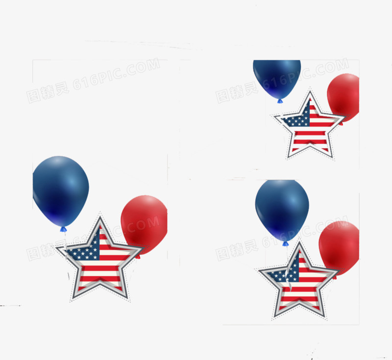 美国劳动节气球工作横幅设计素材