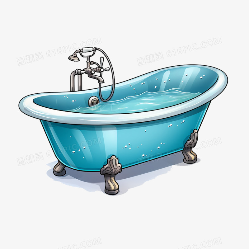 浴缸洗澡沐浴免抠元素