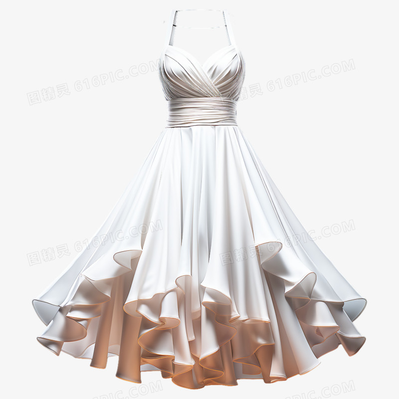白色礼服裙子插画