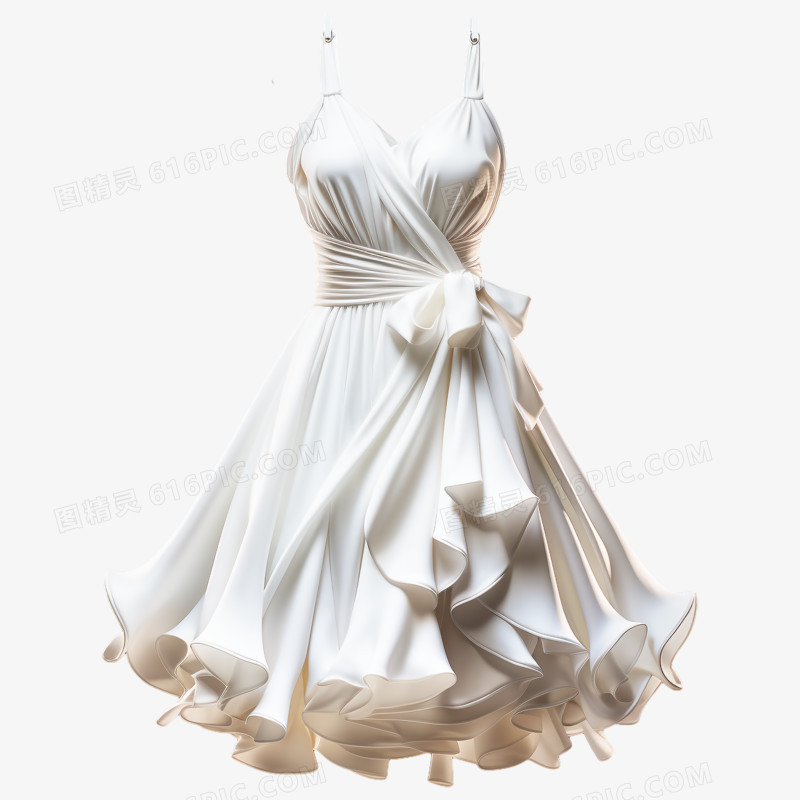 白色礼服裙子插画