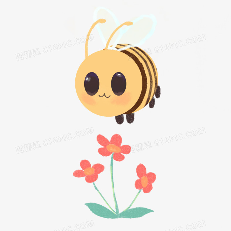 卡通可爱动物蜜蜂元素