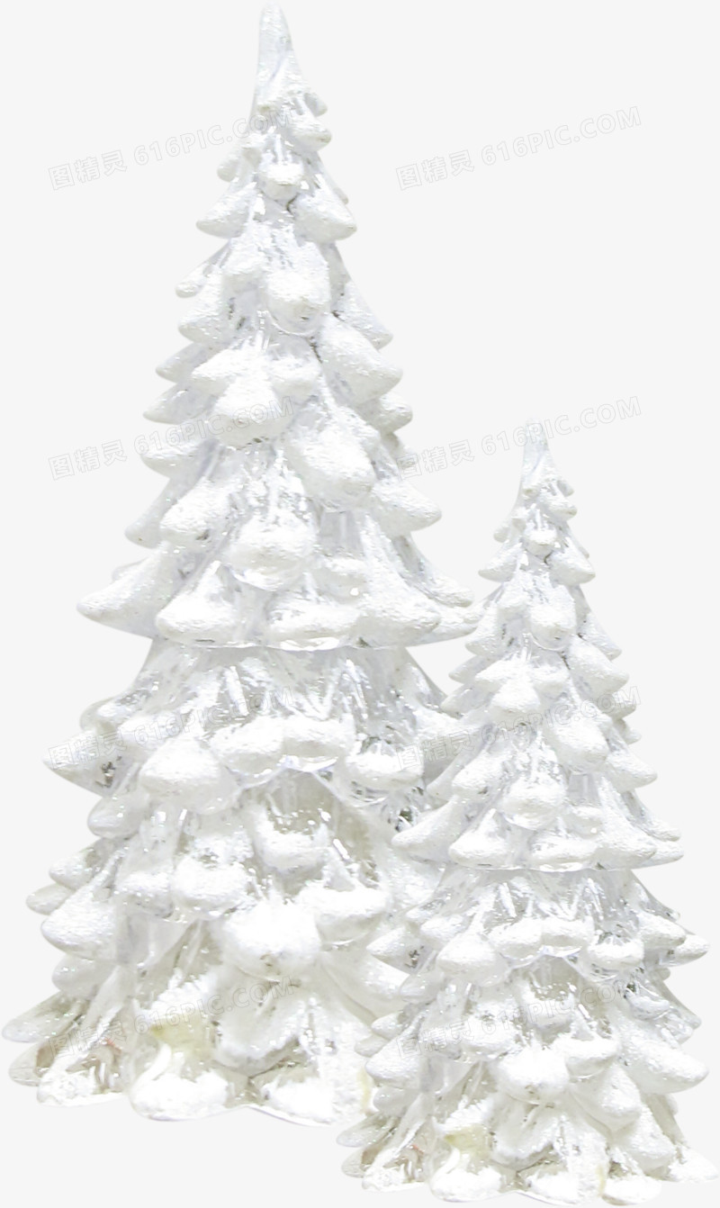 白色雪树