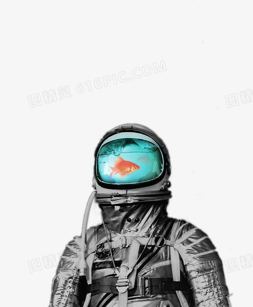 创意设计-看到鱼的宇航员