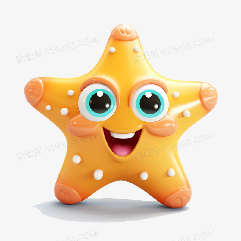 可爱立体星星免抠元素