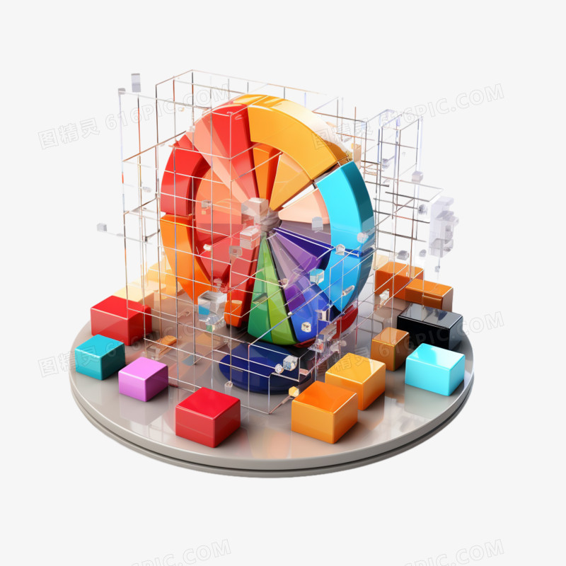3d办公数据分析免抠素材