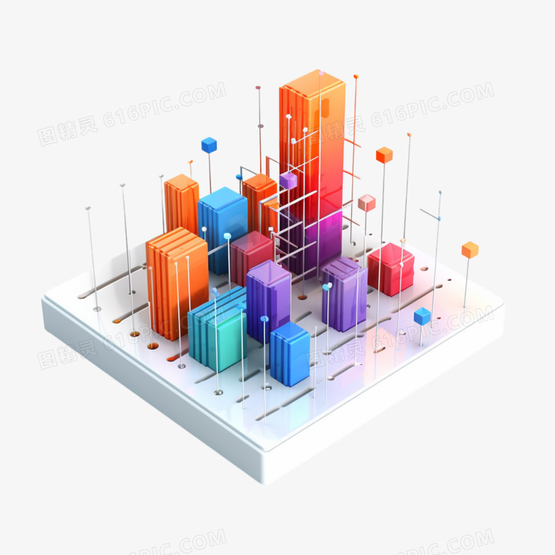 3d办公数据分析免抠素材