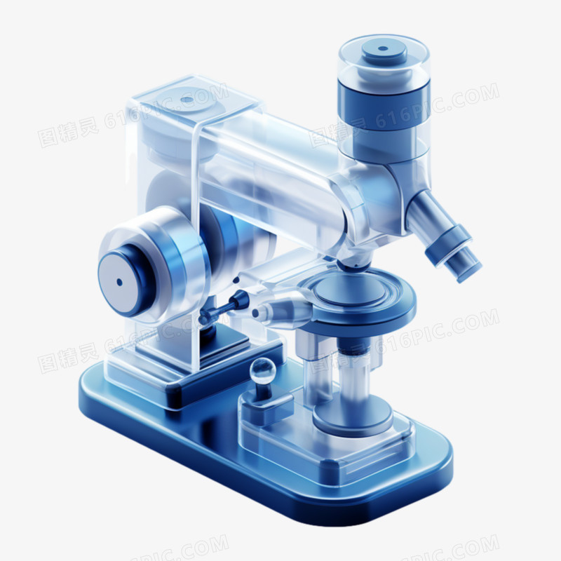 3D医疗办公显微镜免抠元素