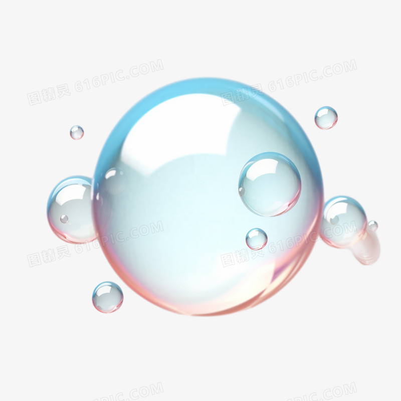 3d透明光泽水晶球
