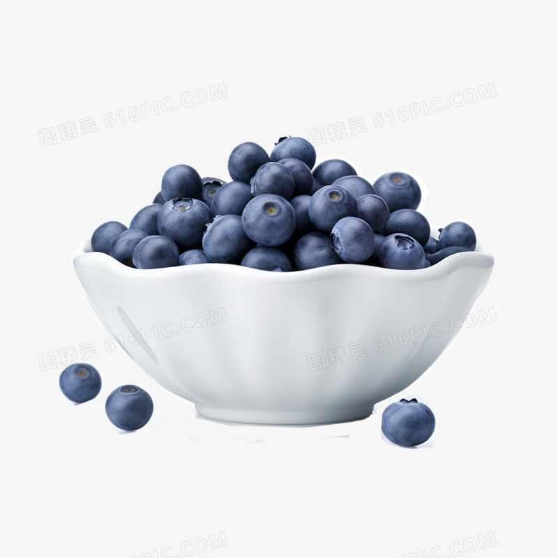 蓝莓水果果粒免抠元素