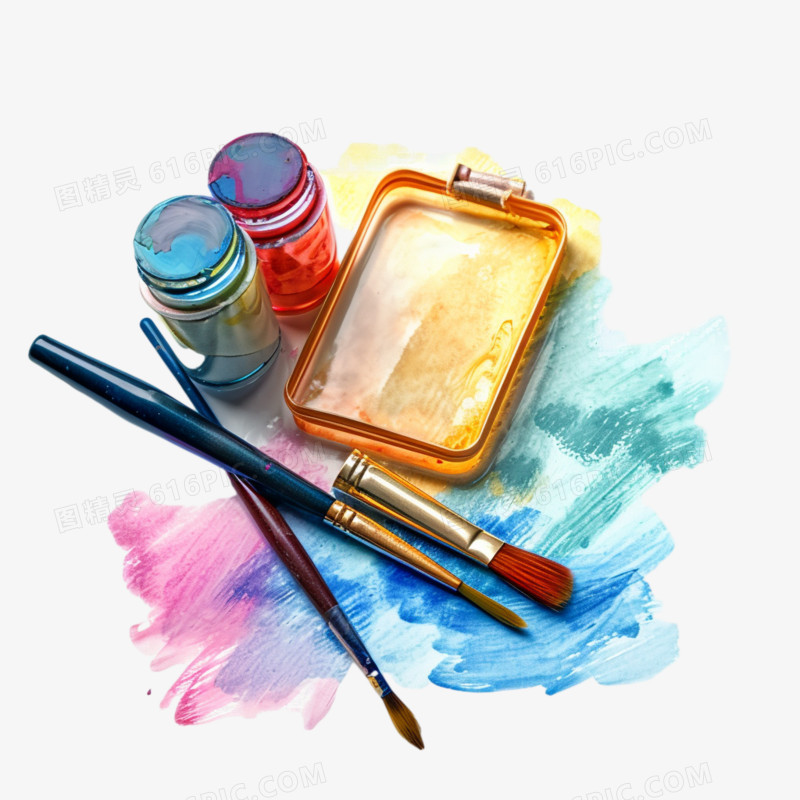 画笔和颜料免抠元素