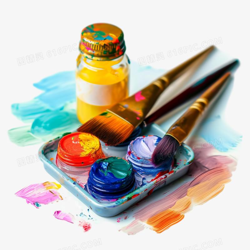 画笔和颜料免抠元素