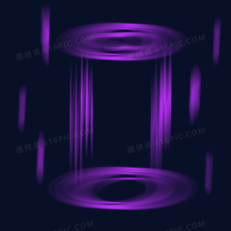 紫色传送门效果元素