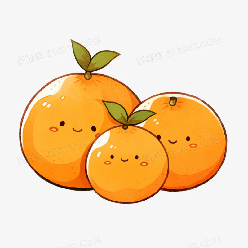 手绘水果橙子免抠元素