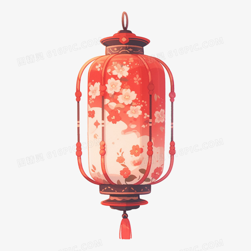 中国风传统灯笼插画