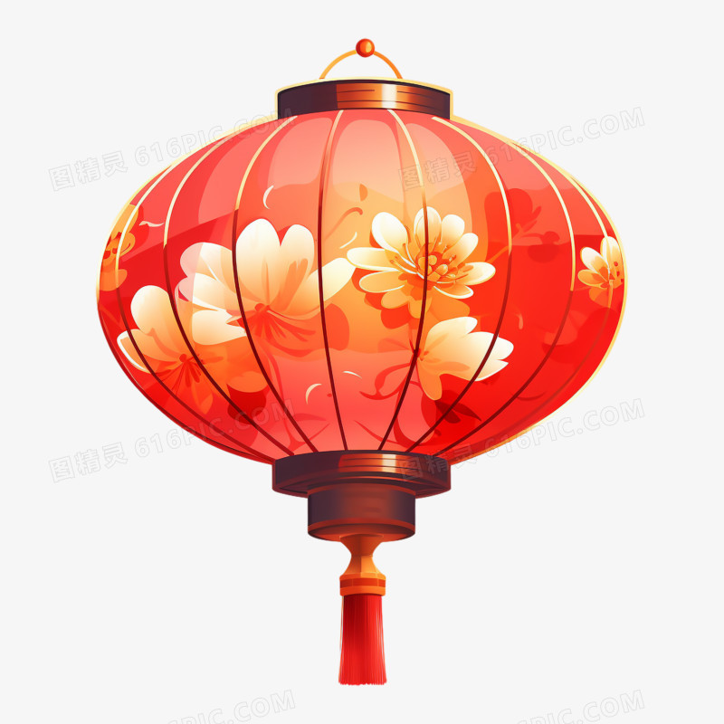 中国风传统灯笼插画