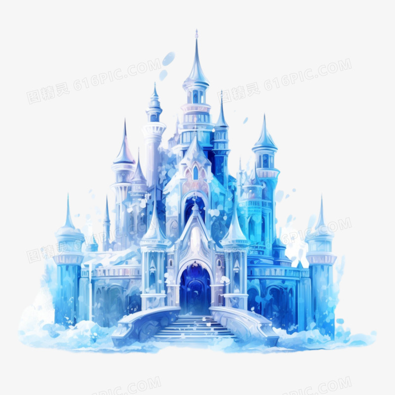 冰雪大世界城堡免抠元素