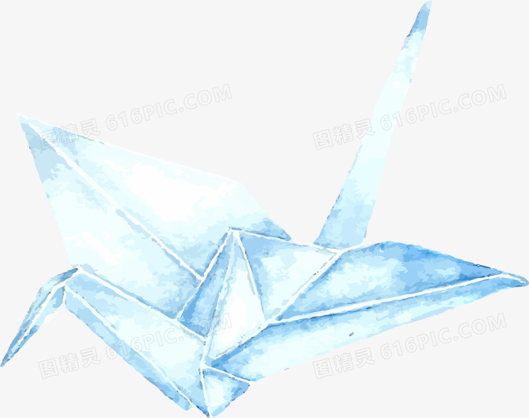 抽象蓝色千纸鹤图案