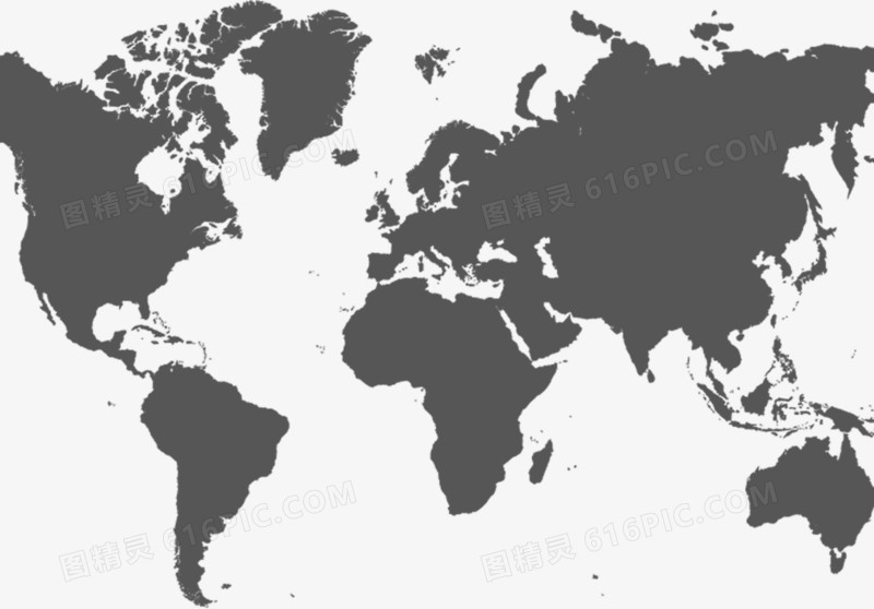 世界地图剪影