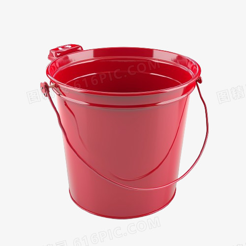 3d仿真简易红色水桶