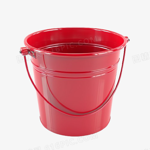 3d仿真简易红色水桶