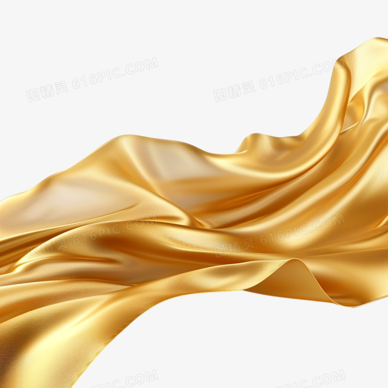 金色丝绸免抠元素