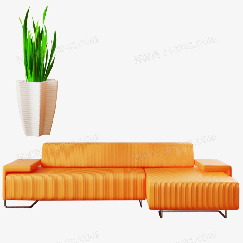 橘色沙发