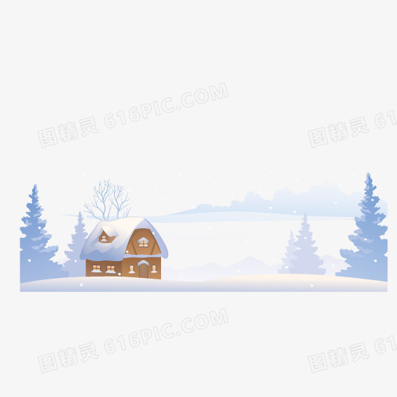 雪地雪松