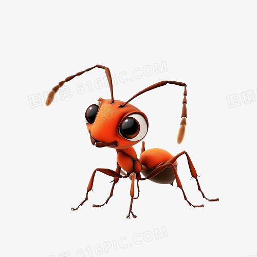 3d插画可爱小蚂蚁