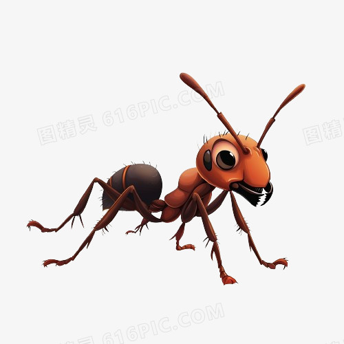 3d插画可爱小蚂蚁