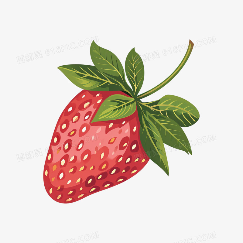 数字艺术 AI元素 免抠元素 草莓 水果 丹东草莓 健康 草莓水果 一颗草莓