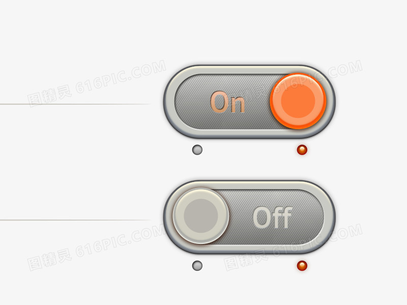 圆圆的按钮开关PSD素材