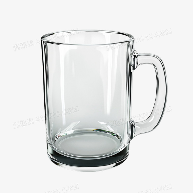 3d立体玻璃水杯免抠元素