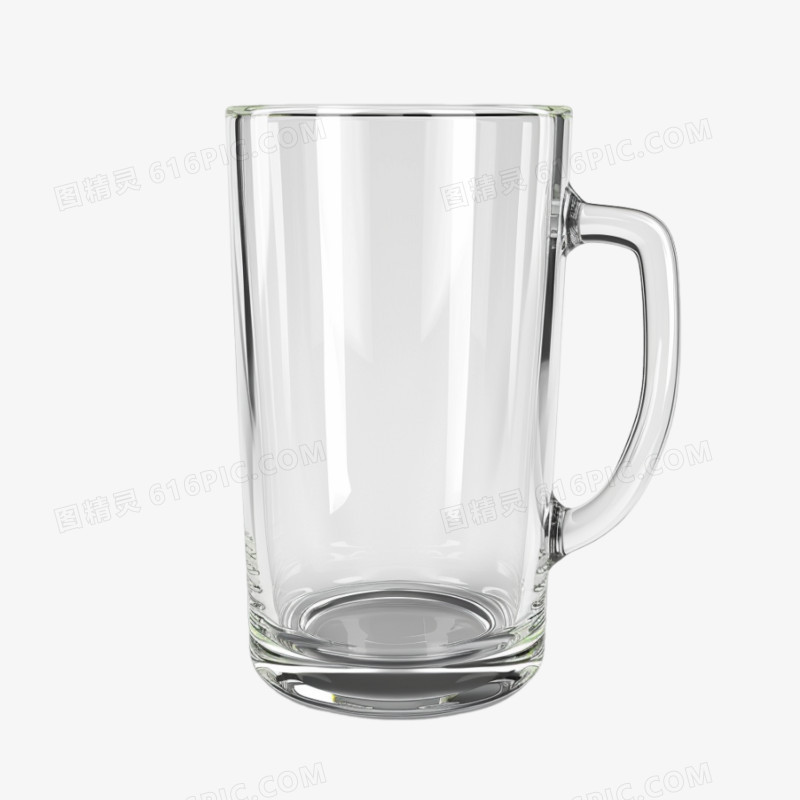 3d立体玻璃水杯喝水免抠元素