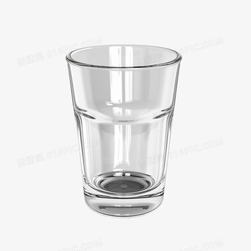 3d立体玻璃材质水杯免抠元素