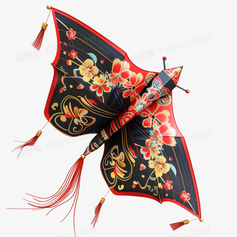中式风筝纸鸢免抠元素