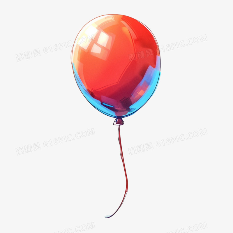 卡通水彩气球免抠元素