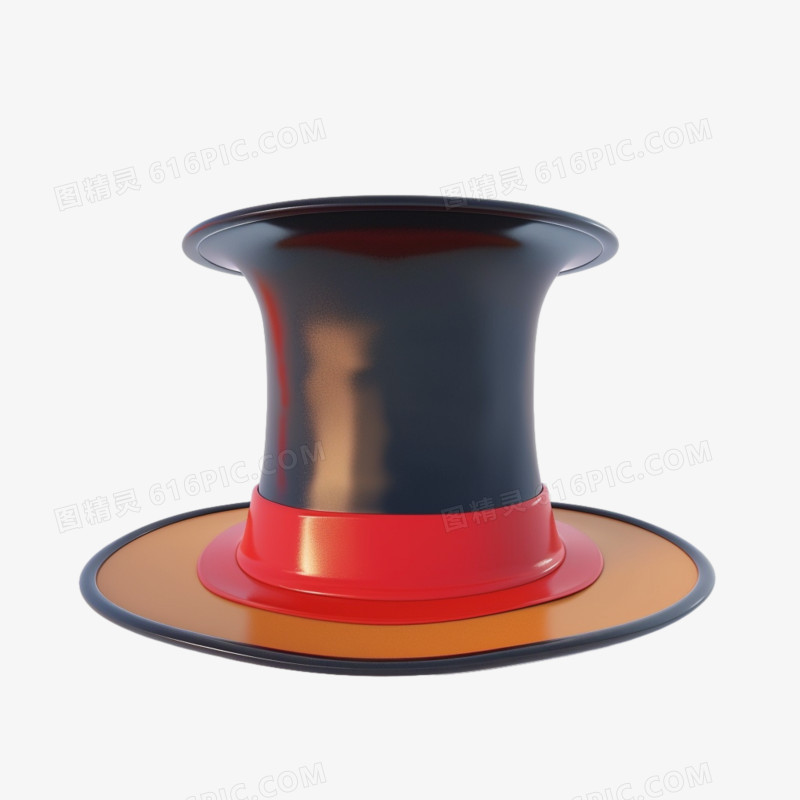 3D插画魔术帽子免抠素材
